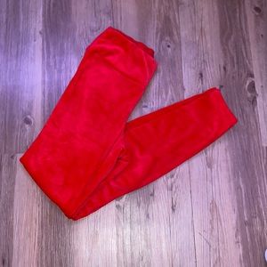 Bright red super soft leggings